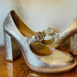 Gold Heel Mary Janes Twinset Brand